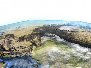 Himalayalar yeryüzünde - görünür okyanus tabanı