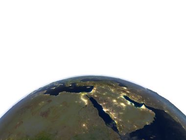 Orta Doğu gece Planet Earth