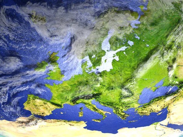 Dünya'nın gerçekçi model Avrupa — Stok fotoğraf
