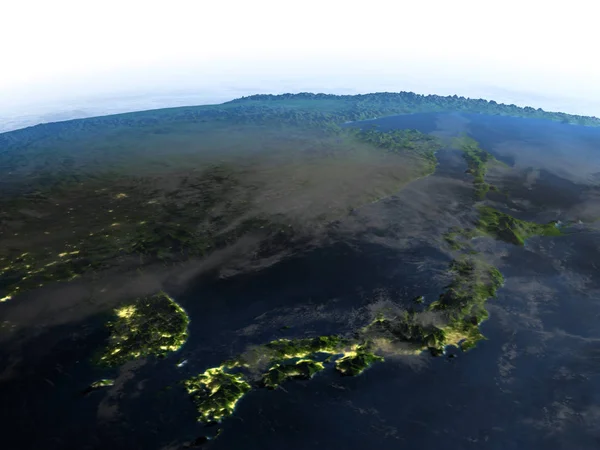 Japon et Corée sur la planète Terre — Photo