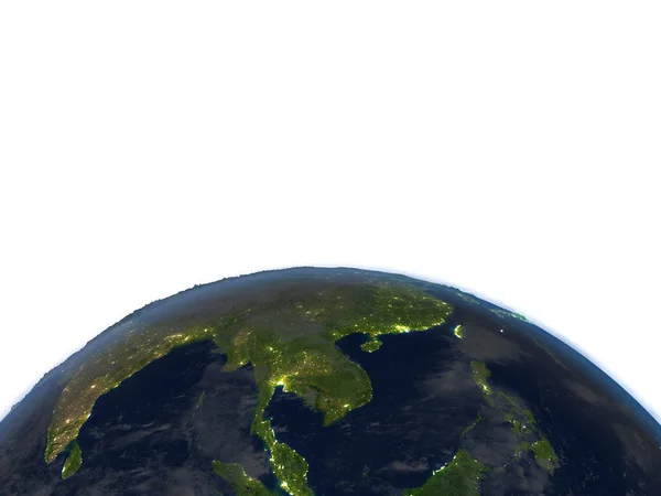 Indochina Planet Earth geceleri — Stok fotoğraf