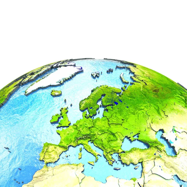 Europa em modelo de Terra — Fotografia de Stock
