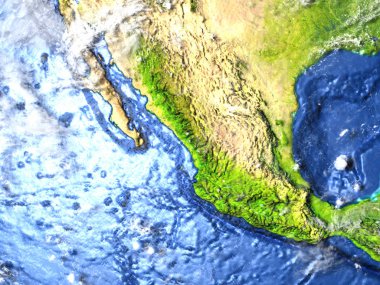 Meksika Dünya - görünür okyanus tabanı üzerinde