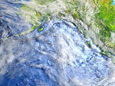 West coast Kanada Dünya - görünür okyanus tabanı üzerinde