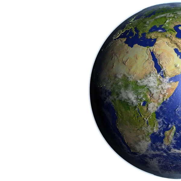在现实的模型，地球上的非洲 — 图库照片