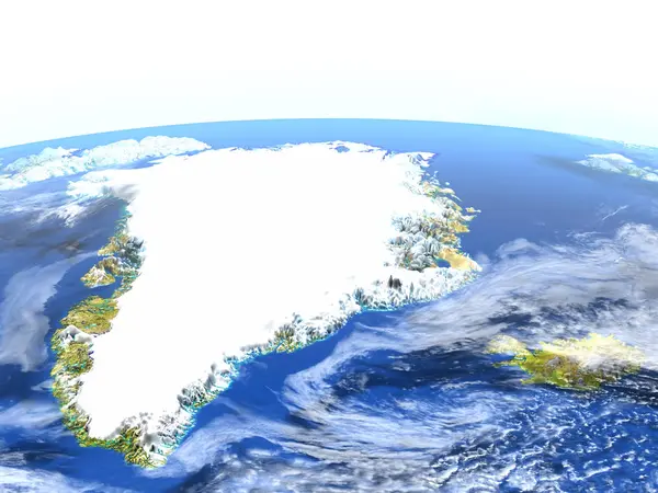 グリーンランドとアイスランド地球上 — ストック写真