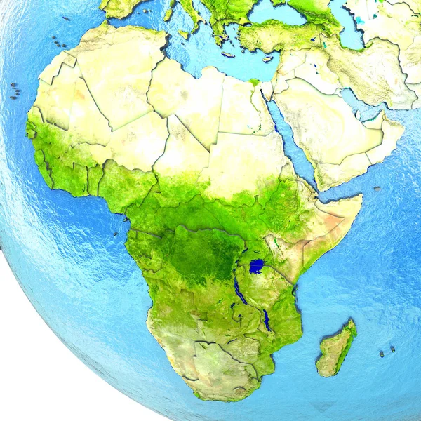 Afrika als Modell der Erde — Stockfoto