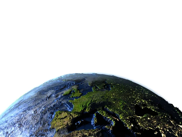 Avrupa Earth - görünür okyanus tabanı üzerinde — Stok fotoğraf