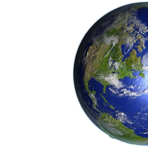 North America on realistic model of Earth — Stock Photo, Image