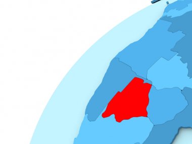 Botsvana kırmızı mavi dünya üzerinde