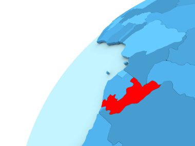 Kongo kırmızı mavi dünya üzerinde