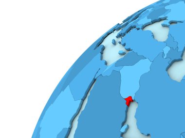 Kuveyt kırmızı mavi dünya üzerinde