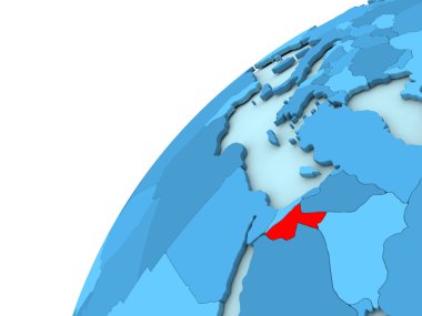 Jordan kırmızı mavi dünya üzerinde