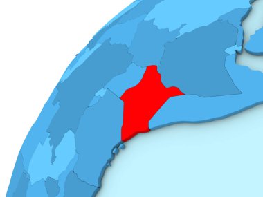 Kenya kırmızı mavi dünya üzerinde