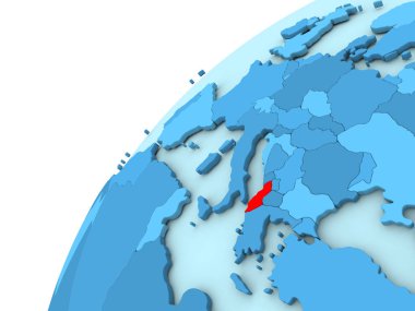 Arnavutluk kırmızı mavi dünya üzerinde