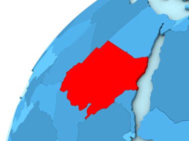Sudan kırmızı mavi dünya üzerinde