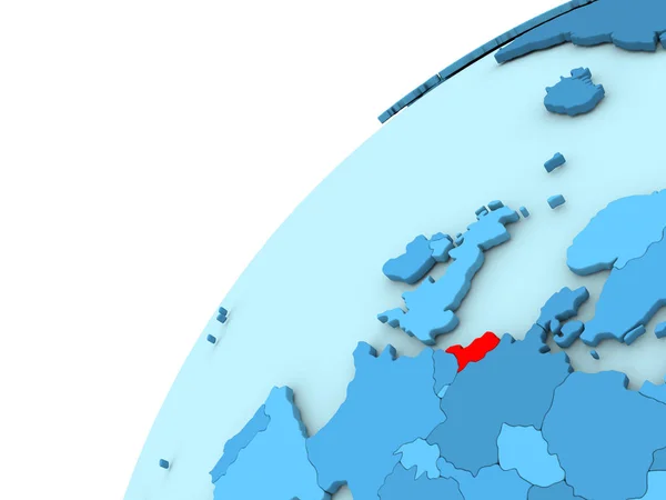 Hollanda kırmızı mavi dünya üzerinde — Stok fotoğraf