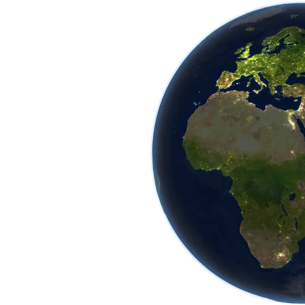 Europe and Africa on planet Earth — Stock Photo, Image