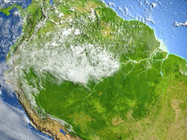 Selva Amazónica en el planeta Tierra — Foto de Stock