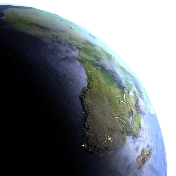 Africa on realistic model of Earth — Stock Photo, Image