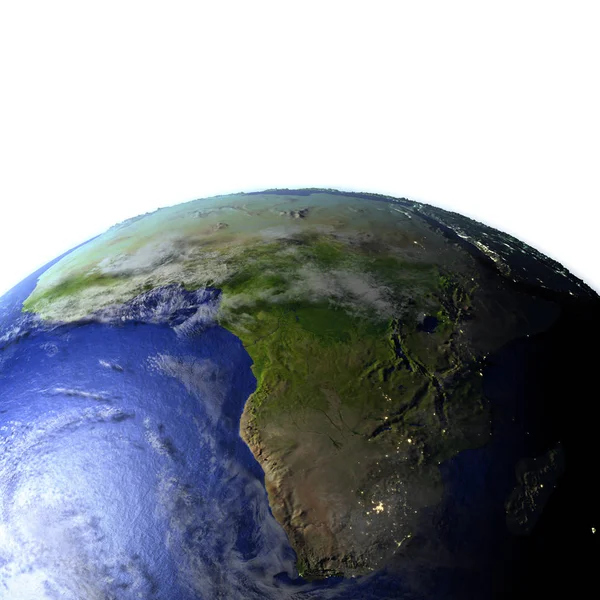 Afrika op realistische model van aarde — Stockfoto