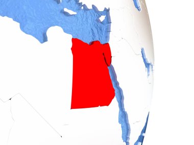 Mısır su ile parlak dünya üzerinde