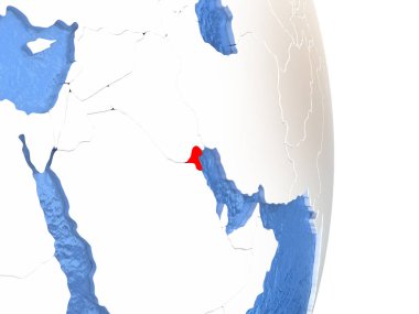 Kuveyt su ile parlak dünya üzerinde
