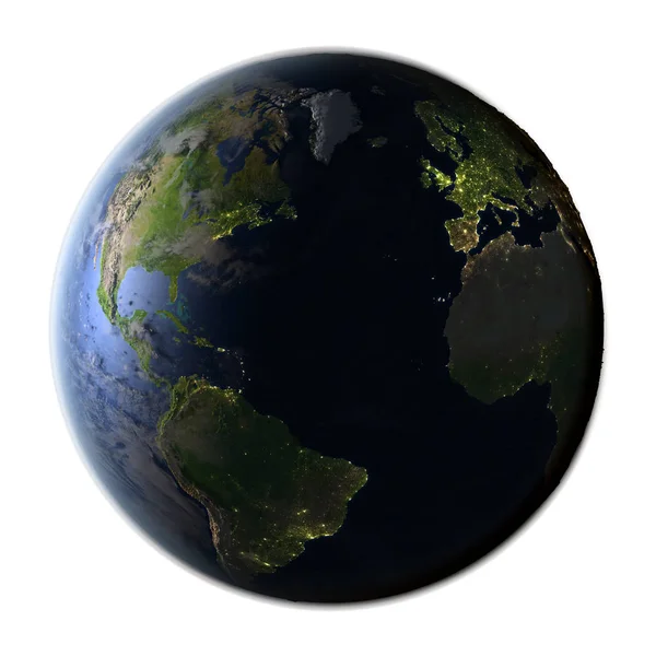 夜白で隔離、地球の北半球 — ストック写真