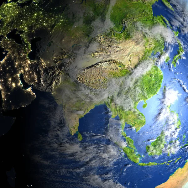 Asia na planecie Ziemia — Zdjęcie stockowe