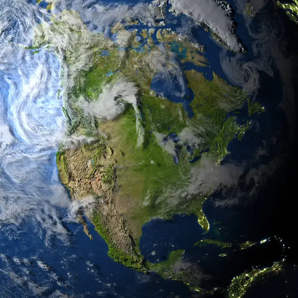 Nordamerika på planeten jorden — Stockfoto