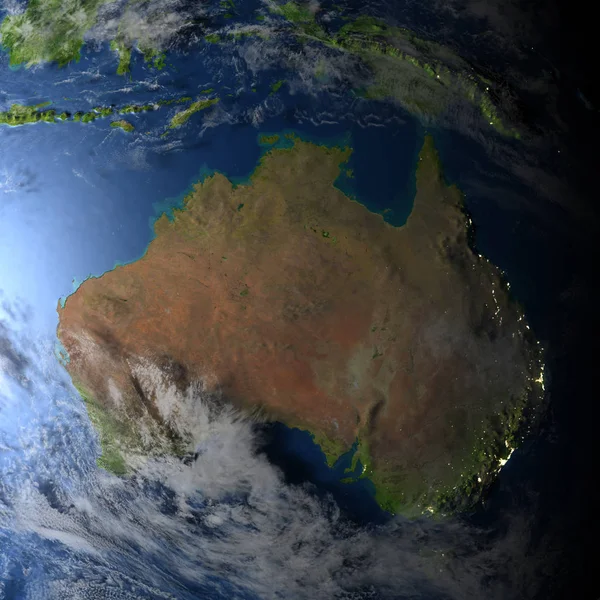Australië op de planeet aarde — Stockfoto