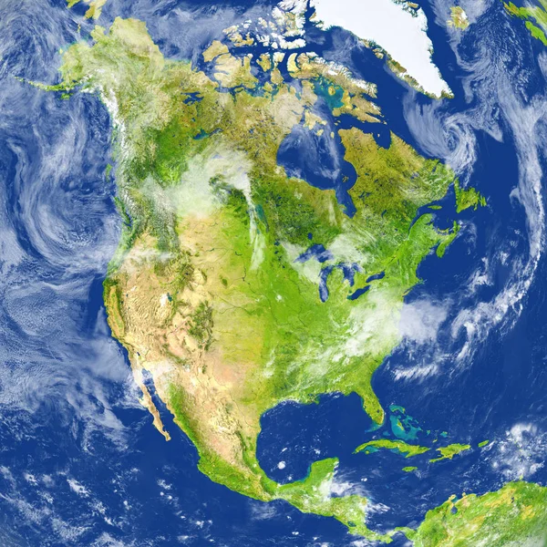 地球上の北アメリカ — ストック写真