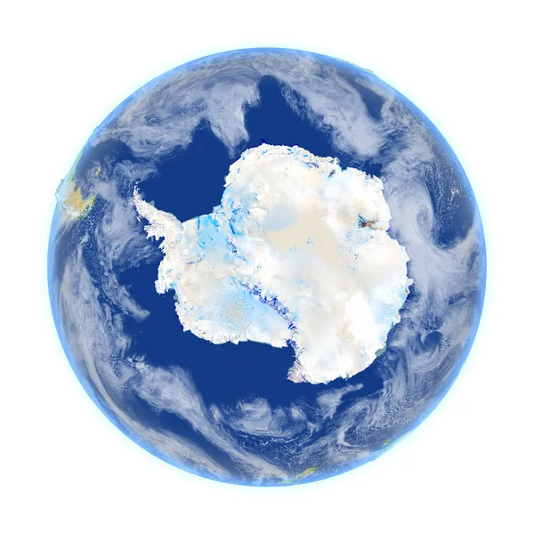 Antartico sulla Terra isolato su bianco — Foto Stock