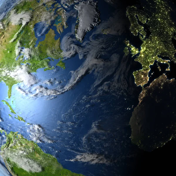 Hémisphère Nord sur la planète Terre — Photo