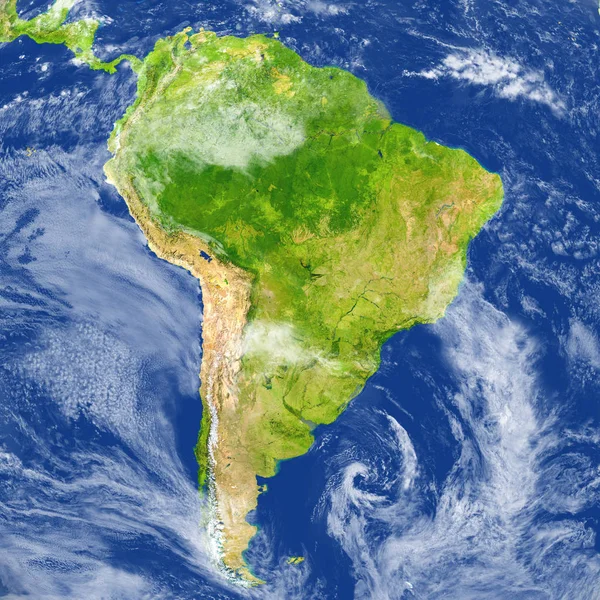Jižní Amerika na planetě Zemi — Stock fotografie