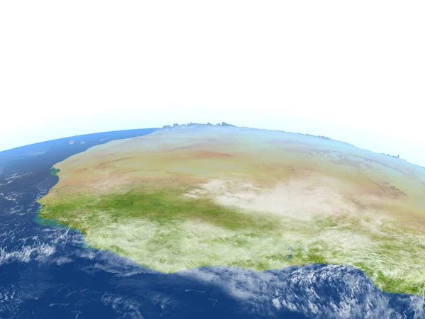 África Ocidental no planeta Terra — Fotografia de Stock