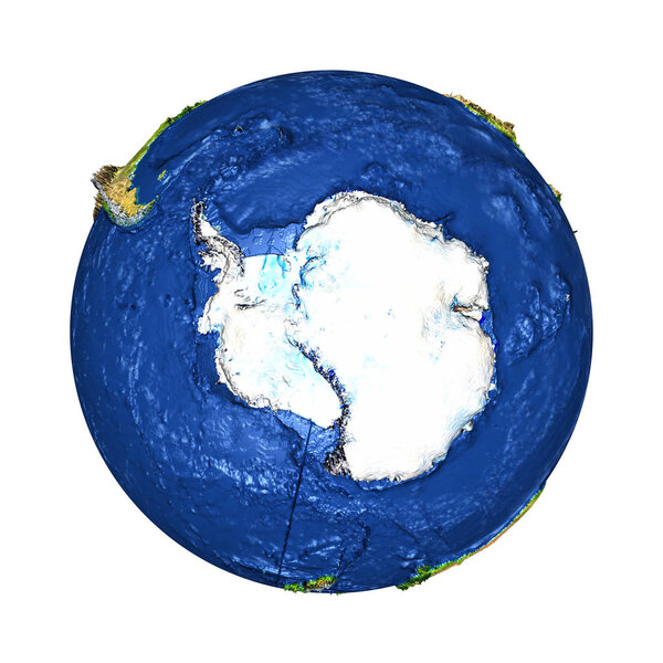 Antractic on Earth isolated on white