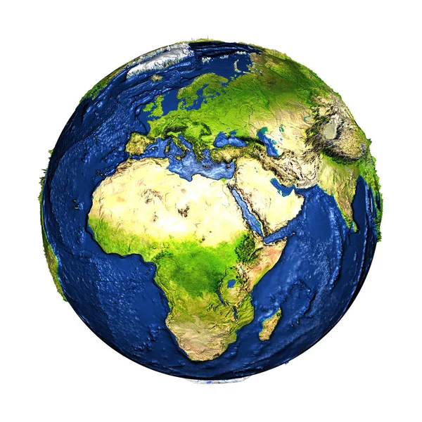 stock image EMEA region on Earth isolated on white