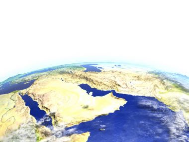 Dünya'nın gerçekçi model Arap Yarımadası