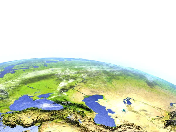 Західній Азії на реалістичну модель землі — стокове фото