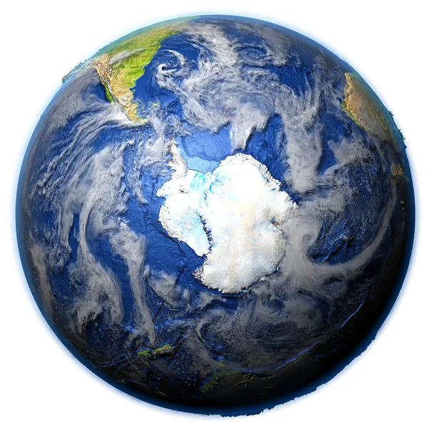 Südlicher Ozean auf der Erde - sichtbarer Meeresboden — Stockfoto