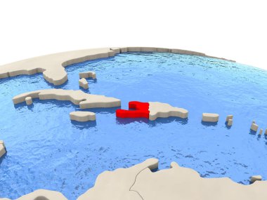 Haiti Dünya ile sulu denizler üzerinde