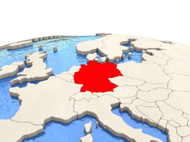 Almanya dünya ile sulu denizler üzerinde