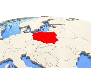 Dünya ile sulu denizler üzerinde Polonya