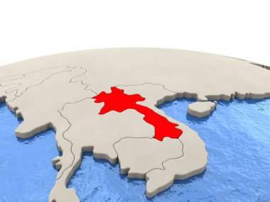 Laos sulu Denizi ile dünya üzerinde