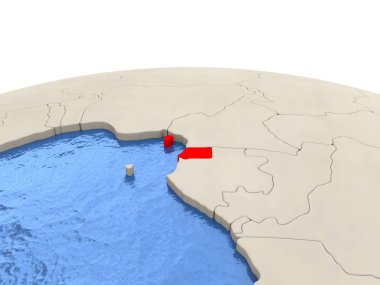 Ekvator Ginesi sulu Denizi ile dünya üzerinde