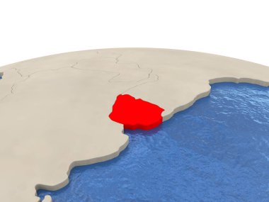 Uruguay dünya ile sulu denizler üzerinde