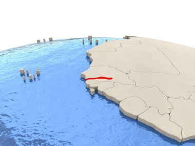 Gambiya sulu Denizi ile dünya üzerinde