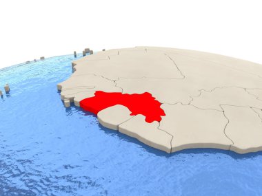 Gine sulu Denizi ile dünya üzerinde