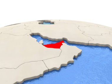 Birleşik Arap Emirlikleri sulu Denizi ile dünya üzerinde